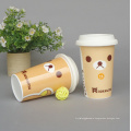 Haonai single wall ceramic travel mug 12oz ceramic coffee mug ceramic travel cup with silicone lid